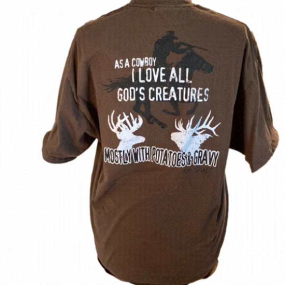 PORT and Company Men’s Brown No Bull Short Sleeve Shirt (Size XL) - Picture 1 of 7